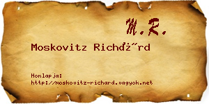 Moskovitz Richárd névjegykártya